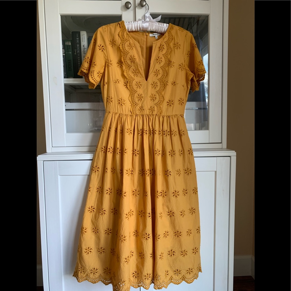 Madewell Marigold/ Mustard Yellow Cotton Sundress